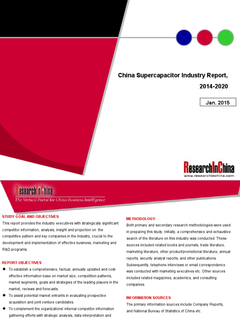 China Supercapacitor Industry Report, 2014-2020 | PDF | Energy And ...