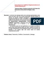 El Análisis Transaccional y los Conflictos Organizacionales