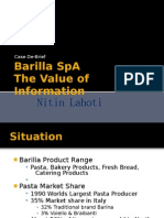 Barilla Case Report and Solution