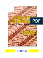 Indonesia Statistics 1999 Topics Summary