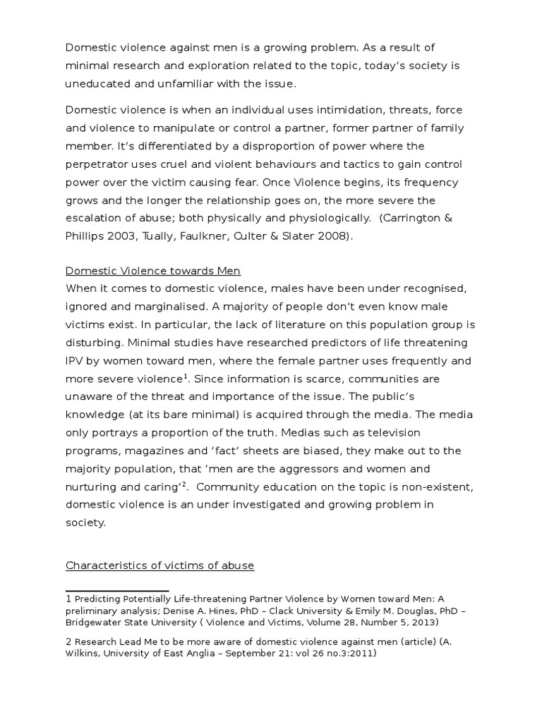 literature review Violence Domestic Violence