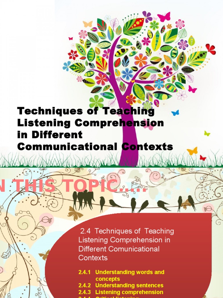 Techniques Of Teaching Listening Reading
