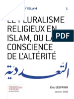 Éric Geoffroy : Le pluralisme religieux en islam, ou la conscience de l'altérité