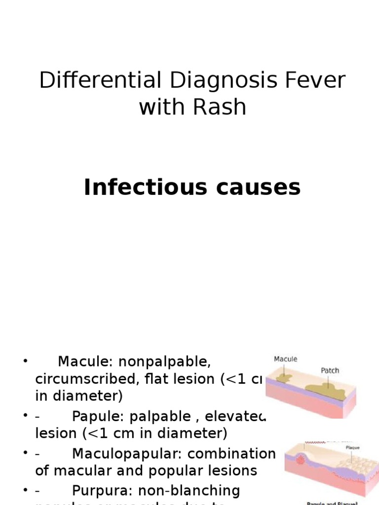 Fever with Rash Differential Diagnosis | PDF