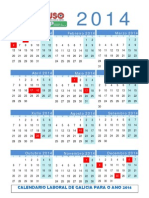 Calendario Laboral Galicia 2014