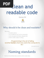 Clean and Readable Code