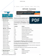 MATLAB Commands