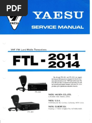 ヤエスFT1011 サービスマニュアル［資料） Yaesu FTL-2011 Service Manual | PDF