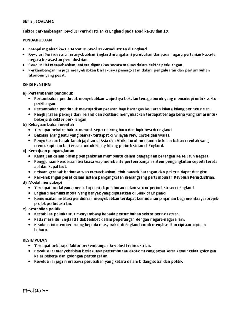 Faktor Revolusi Perindustrian England Pdf