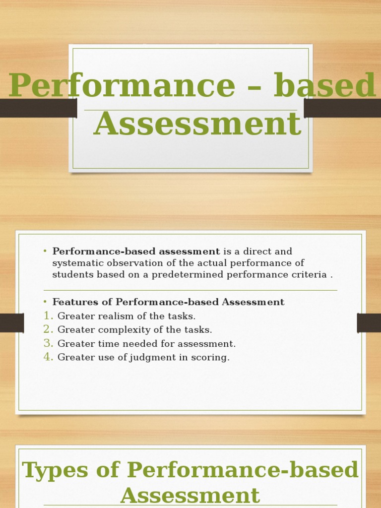 Performance based assessment rubric academic educational assessment