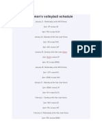 Women's Volleyball Schedule: Arena Dlsu