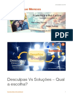 Desculpas vs Soluções