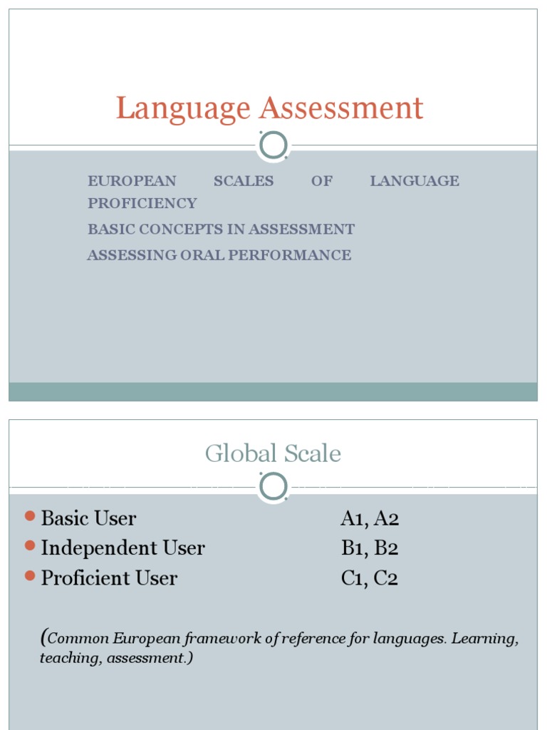 Language Proficiency Assessment Guide | PDF | Educational Assessment ...