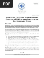 TROY: 2015-01-26 Final Report on 2014 Council Hearings on Demolitions and Code Process