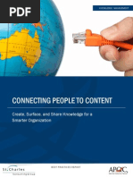 (2015) APQC - Connecting People To Content Report