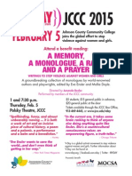 February 5: A Memory A Monologue A Rant and A Prayer