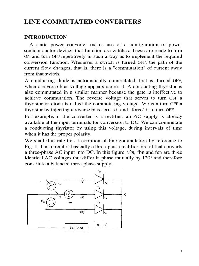 Line Commutated Converter Overview | PDF