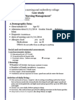 Ibn-Sina Nursing and Midwifery Collage Case Study "Nursing Management"