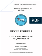 Elektrik Devreleri 1 - Gebze Teknik Üniversitesi Çözümlü Örnek Sorular