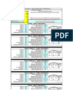 Tabela de Calculos para Tampos