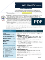 Info-TRACEESS Numéro 20, le 26 Janvier 2015