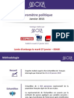 Baromètre Politique Odoxa-L'Express-Presse Régionale-France Inter - Janvier 2015