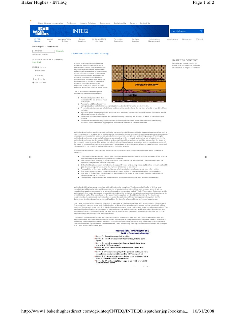 Overview Multilateral Drilling Search Download Free Pdf Oil Well