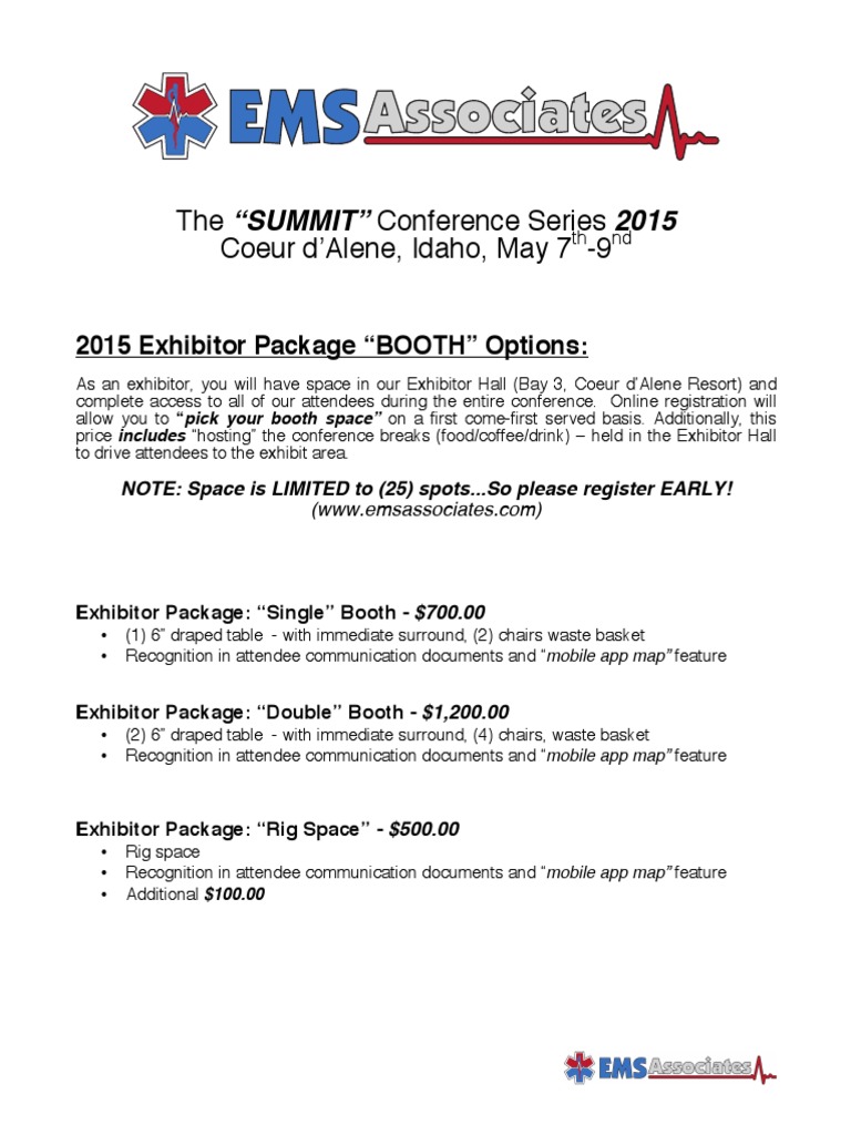Exhibitor Packages CDA FINAL MH2015 | PDF | Facebook | Communication