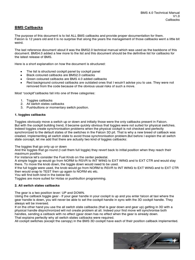 BMS 4.0 Callbacks Manual | PDF | Flight Control Surfaces | Switch