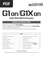 ZOOM G1on-G1Xon manual de usuario