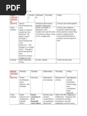 weekly agenda jan