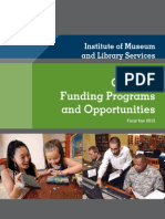 Guide To Funding Programs and Opportunities: Institute of Museum and Library Services