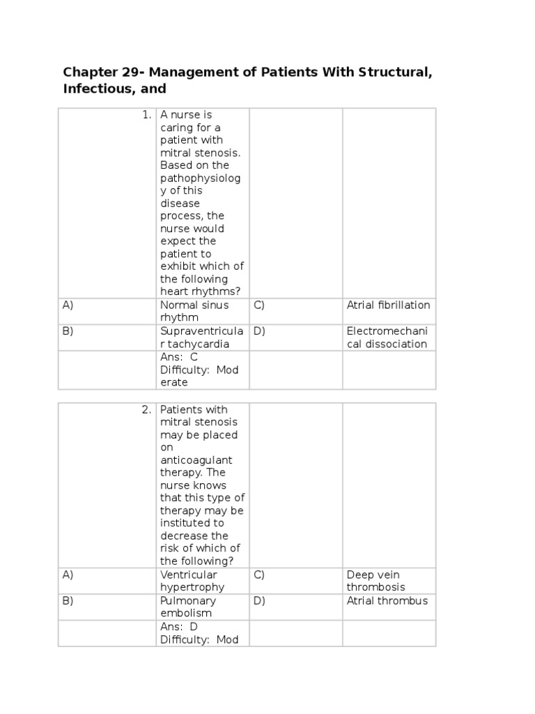 Chapter 29 Management of Patients With Structural Infectious and | PDF ...