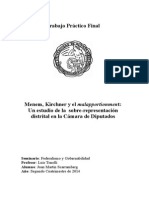 Menem, Kirchner y El Malapportionment