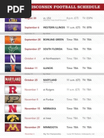 Badgers Schedule 2014-2015