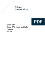Epicor EPM Server and Cube Connect 10.0.700