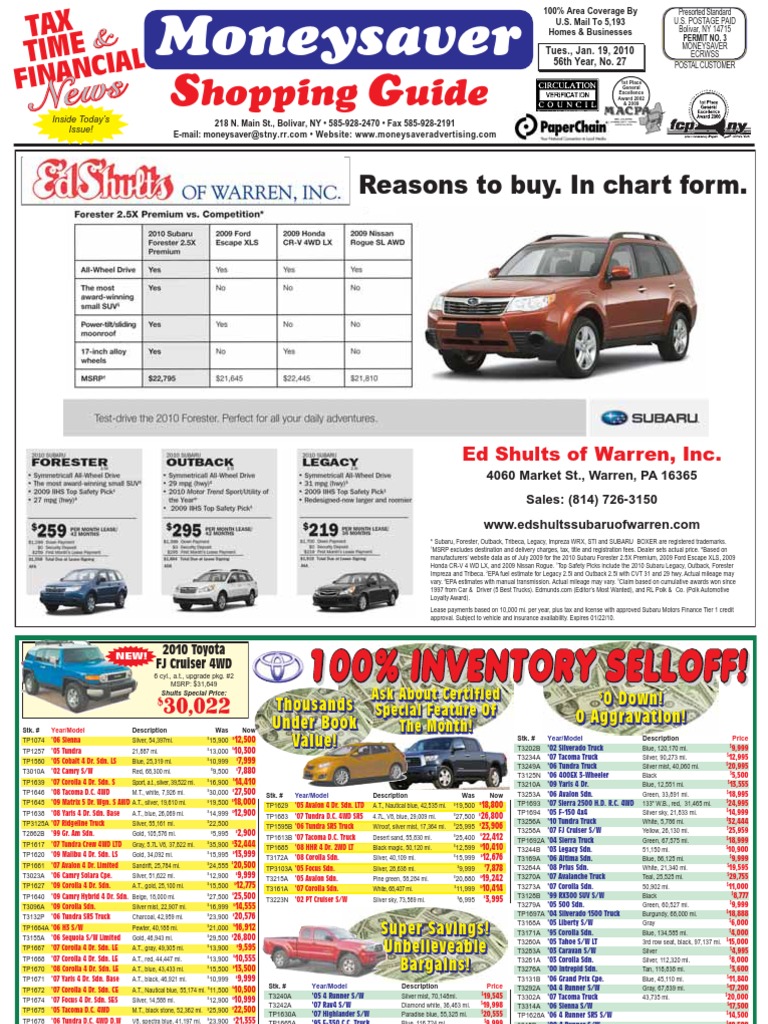 1263836400moneysaver Shopping Guide | PDF | Off Road Vehicles | Vehicle ...