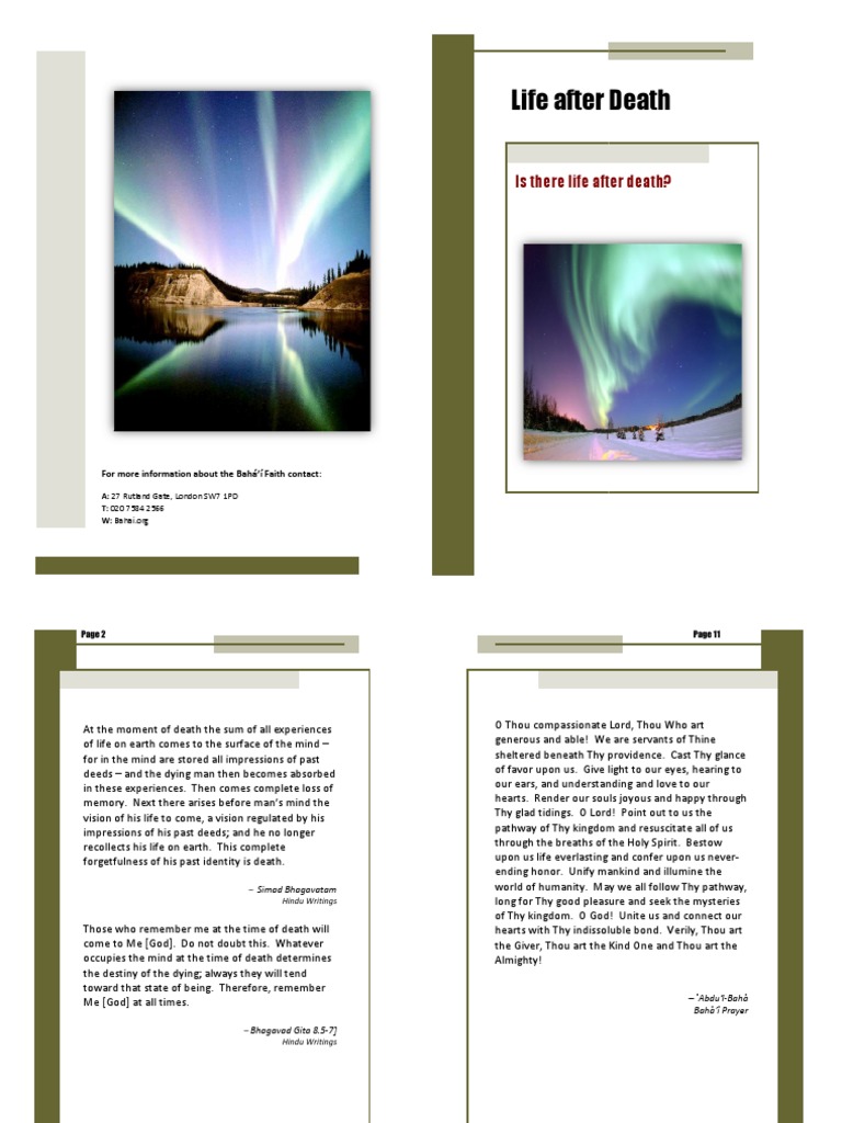 Bahá'í Perspectives on Life After Death | PDF | Afterlife | Bahá'í Faith