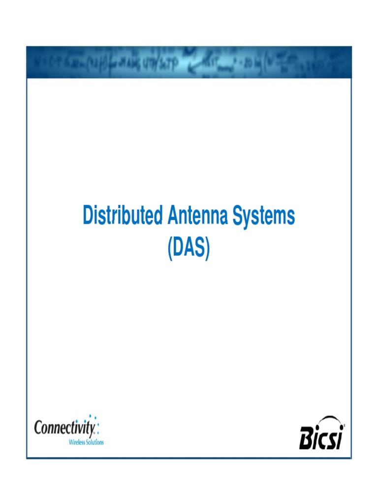 Connectivity Wireless - Distributed Antenna Systems | PDF