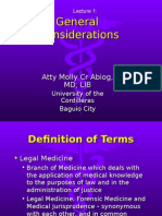 Forensic Medicine (Lec 1 - General Considerations)