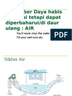 Sumber Daya Habis Terpakai Tetapi Dapat Diperbaharui/di Daur Ulang: AIR