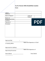 Philippine Registry For Person With Disabilities System Incident Report Form