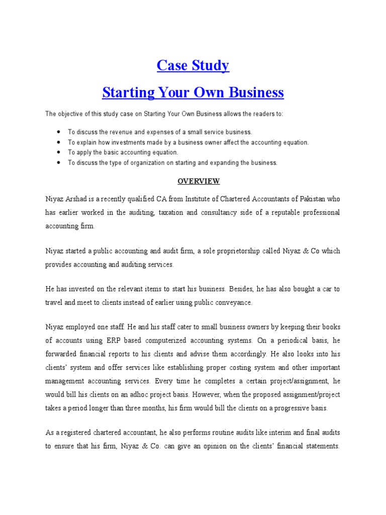 Sole Proprietorship Accounting Case Study | PDF | Expense | Accounting