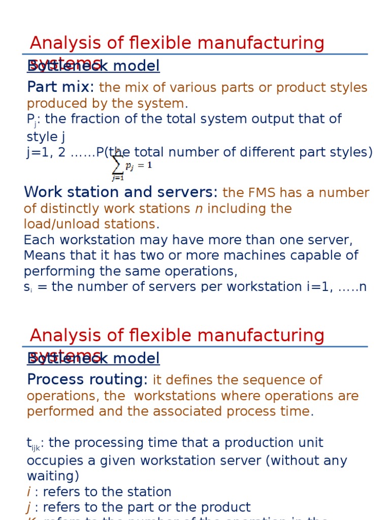 Quantitative Analysis of Flexible Manufacturing System | PDF ...