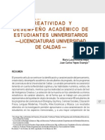 Creatividad y Desempeño Académico de Estudiantes Universitarios