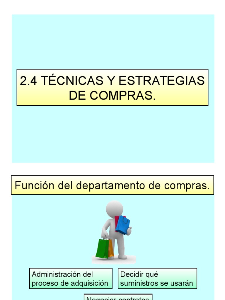 Técnicas y Estrategias de Compras | PDF | Calidad (comercial) | Inventario