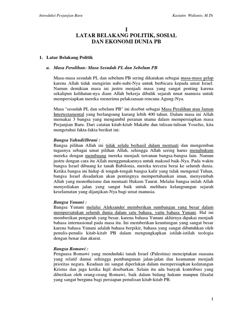 Introduksi Perjanjian Barupdf