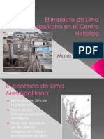 Ponencia: El impacto de Lima Metropolitana en el Centro Historico