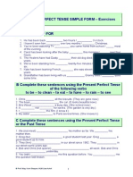 Present Perfect Tense Simple Form Exercises