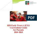 Raha International School, EY1 Curriculum Guide for Parents 2014 - 2015